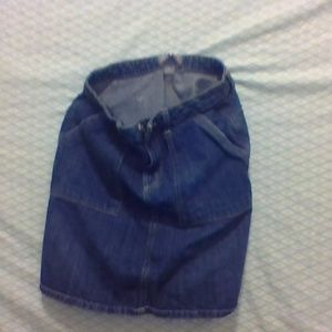 a denim skirt